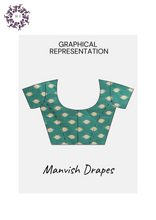 Load image into Gallery viewer, Mul Mul Pure Cotton Saree with Ikat Prints all over (LAVENDER-SEA GREEN COMBINATION)