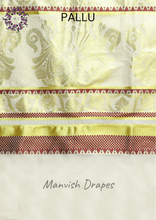 Load image into Gallery viewer, Kerala Kasavu Pure Cotton Saree with Buttas all over ,Woven Border and Woven Pallu(MAROON)