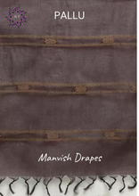 Load image into Gallery viewer, Kanchi Cotton Sarees with Buttas all over and Zari Tissue Borders on both sides (COFFEE)