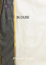 Load image into Gallery viewer, Plain Kerala Kasavu Pure Cotton Saree with Woven Border (GREY BORDER)