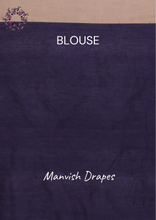 Load image into Gallery viewer, Gadwal Silk Cotton Sarees with Plain body all over and Contrast Temple Borders on both sides (TUSSAR NAVY BLUE COMBINATION)