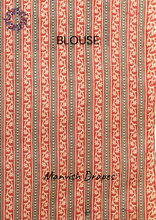 Load image into Gallery viewer, Mul Mul Pure Cotton Saree with Block Prints (MAROON)