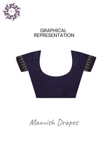 Load image into Gallery viewer, Gadwal Silk Cotton Sarees with Plain body all over and Contrast Temple Borders on both sides (TUSSAR NAVY BLUE COMBINATION)