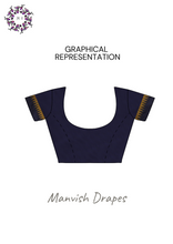 Load image into Gallery viewer, Gadwal Silk Cotton Sarees with Plain body all over and Contrast Temple Borders on both sides (MUSTARD NAVY BLUE COMBINATION)