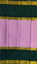 Load image into Gallery viewer, Semi Mysuru Crepe Saree with Contrast Border and Striped body.