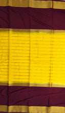 Load image into Gallery viewer, Semi Mysuru Crepe Saree with Contrast Border and Striped body.