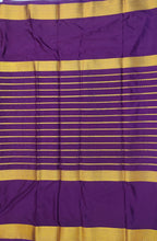 Load image into Gallery viewer, Semi Mysuru Crepe Saree with Contrast Border and Striped body.