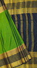 Load image into Gallery viewer, Semi Mysuru Crepe Saree with 3D Contrast Border,Pallu and Blouse.