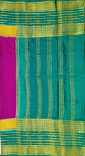 Load image into Gallery viewer, Semi Mysuru Crepe Saree with 3D Contrast Border,Pallu and Blouse.