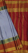 Load image into Gallery viewer, Semi Mysuru Crepe Saree with 3D Contrast Border,Pallu and Blouse.