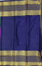 Load image into Gallery viewer, Semi Mysuru Crepe Saree with 3D Contrast Border,Pallu and Blouse.