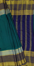 Load image into Gallery viewer, Semi Mysuru Crepe Saree with 3D Contrast Border,Pallu and Blouse.