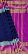 Load image into Gallery viewer, Semi Mysuru Crepe Saree with 3D Contrast Border,Pallu and Blouse.