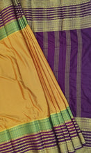 Load image into Gallery viewer, Semi Mysuru Crepe Saree with 3D Contrast Border,Pallu and Blouse.