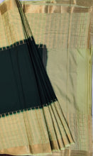 Load image into Gallery viewer, Semi Mysuru Crepe Saree with Checkered Contrast Border,Pallu and Blouse-With Color Options
