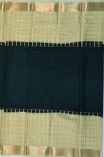 Load image into Gallery viewer, Semi Mysuru Crepe Saree with Checkered Contrast Border,Pallu and Blouse-With Color Options