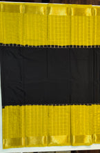 Load image into Gallery viewer, Semi Mysuru Crepe Saree with Checkered Contrast Border,Pallu and Blouse-With Color Options