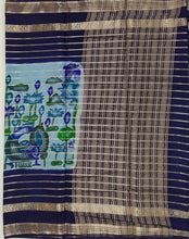 Load image into Gallery viewer, Semi Mysuru Crepe Saree with Kamalkari Printed Body,Contrast Border,Pallu and Blouse with Color Options.