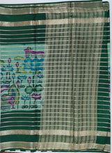 Load image into Gallery viewer, Semi Mysuru Crepe Saree with Kamalkari Printed Body,Contrast Border,Pallu and Blouse with Color Options.
