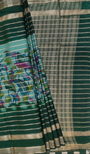 Load image into Gallery viewer, Semi Mysuru Crepe Saree with Kamalkari-Pichwai Printed Body,Contrast Border,Pallu and Blouse with Color Options.