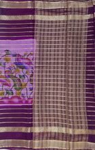 Load image into Gallery viewer, Semi Mysuru Crepe Saree with Kamalkari-Pichwai Printed Body,Contrast Border,Pallu and Blouse with Color Options.