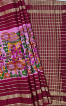 Load image into Gallery viewer, Semi Mysuru Crepe Saree with Baluchari Printed Body,Contrast Border,Pallu and Blouse with Color Options