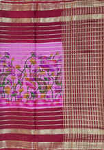 Load image into Gallery viewer, Semi Mysuru Crepe Saree with Kamalkari-Pichwai Printed Body,Contrast Border,Pallu and Blouse with Color Options.
