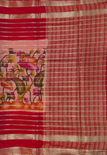 Load image into Gallery viewer, Semi Mysuru Crepe Saree with Kamalkari-Pichwai Printed Body,Contrast Border,Pallu and Blouse with Color Options.