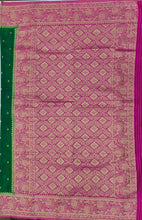 Load image into Gallery viewer, Banaras Chinnon Crepe Saree with Contrast Border,Pallu and Blouse.