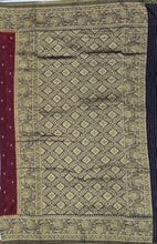 Load image into Gallery viewer, Banaras Chinnon Crepe Saree with Contrast Border,Pallu and Blouse.