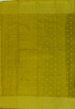 Load image into Gallery viewer, Banaras Chinnon Crepe Saree with Contrast Border,Pallu and Blouse.