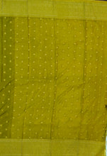 Load image into Gallery viewer, Banaras Chinnon Crepe Saree with Contrast Border,Pallu and Blouse.