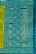 Load image into Gallery viewer, Banaras Chinnon Crepe Saree with Contrast Border,Pallu and Blouse.