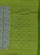 Load image into Gallery viewer, Banaras Chinnon Crepe Saree with Contrast Border,Pallu and Blouse.
