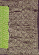 Load image into Gallery viewer, Banaras Chinnon Crepe Saree with Contrast Border,Pallu and Blouse.