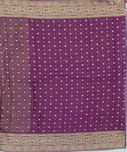 Load image into Gallery viewer, Banaras Chinnon Crepe Saree with Contrast Border,Pallu and Blouse.