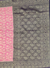 Load image into Gallery viewer, Banaras Chinnon Crepe Saree with Contrast Border,Pallu and Blouse.