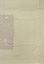 Load image into Gallery viewer, Banaras Crepe Saree with Kashmiri Thread work with Contrast Border,Pallu and Butti Blouse(Red-Off white combination)