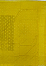 Load image into Gallery viewer, Banaras Crepe Saree with Kashmiri Thread work with Contrast Border,Pallu and Butti Blouse(Black-Mustard combination)