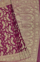 Load image into Gallery viewer, Banaras Chinnon Crepe Saree with Self Colored Border,Pallu and Blouse-With Color Options