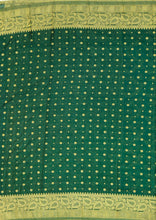 Load image into Gallery viewer, Banaras Chinnon Crepe Saree with Self Colored Border,Pallu and Blouse.