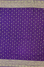 Load image into Gallery viewer, Banaras Chinnon Crepe Saree with Self Colored Border,Pallu and Blouse.