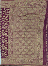 Load image into Gallery viewer, Banaras Chinnon Crepe Saree with Self Colored Border,Pallu and Blouse.