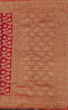 Load image into Gallery viewer, Banaras Chinnon Crepe Saree with Self Colored Border,Pallu and Blouse.