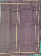 Load image into Gallery viewer, Banaras Crepe Saree with Shimmer Body and Contrast Blouse.