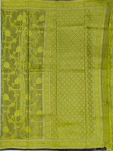 Load image into Gallery viewer, Banaras Crepe Saree with Shimmer Body and Contrast Blouse.