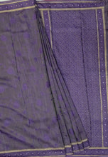 Load image into Gallery viewer, Banaras Crepe Saree with Shimmer Body and Contrast Blouse.