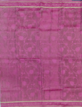 Load image into Gallery viewer, Banaras Crepe Saree with Shimmer Body and Contrast Blouse.