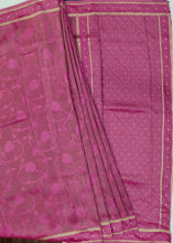 Load image into Gallery viewer, Banaras Crepe Saree with Shimmer Body and Contrast Blouse.