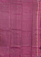 Load image into Gallery viewer, Banaras Crepe Saree with Shimmer Body and Contrast Blouse.